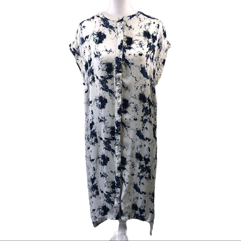 Just Female White Blue Marble Dress Size XS